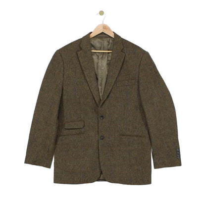 Mens Tweed Blazer Formal Smart Classic
