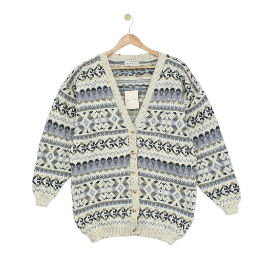 Womens Cardigan Knit Patterned