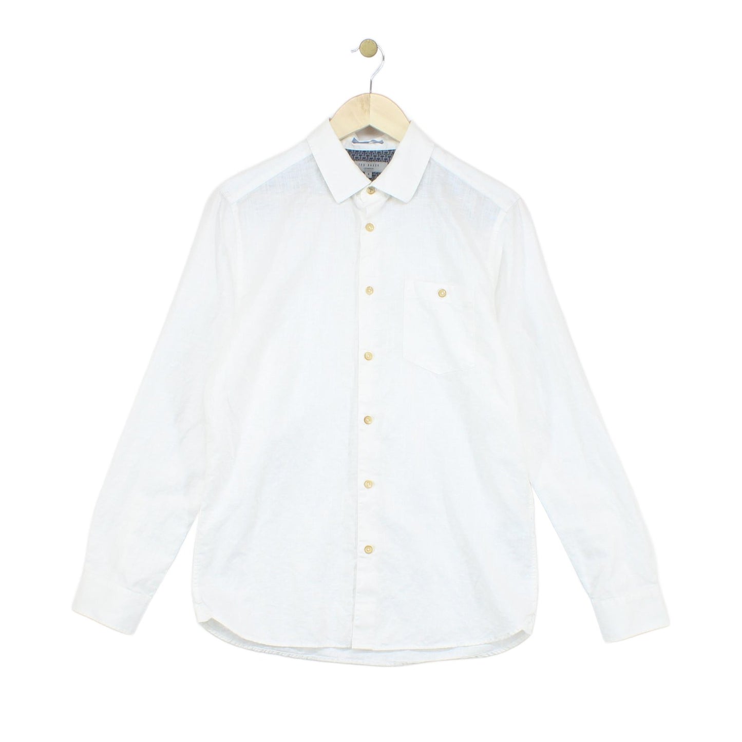 Mens Shirt Long Sleeve Cotton Linen