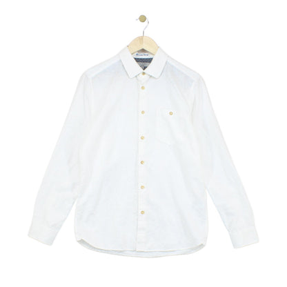 Mens Shirt Long Sleeve Cotton Linen