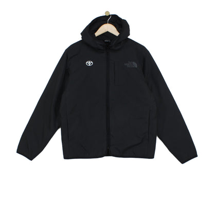 Mens Quilted Jacket Hooded Full Zip Logo Outdoor