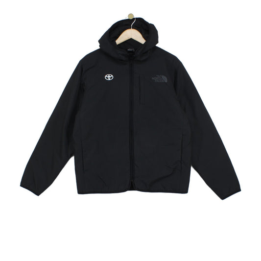 Mens Quilted Jacket Hooded Full Zip Logo Outdoor