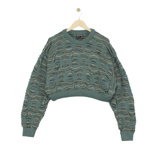 Womens 3D Knit Jumper Cropped Australia