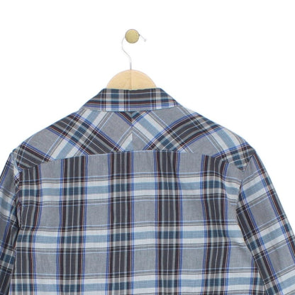 Mens Plaid Shirt Button Up Tailored