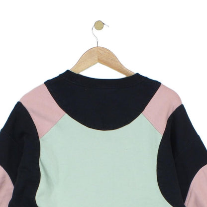 Mens Reworked Sweatshirt Spell Out Crew Neck
