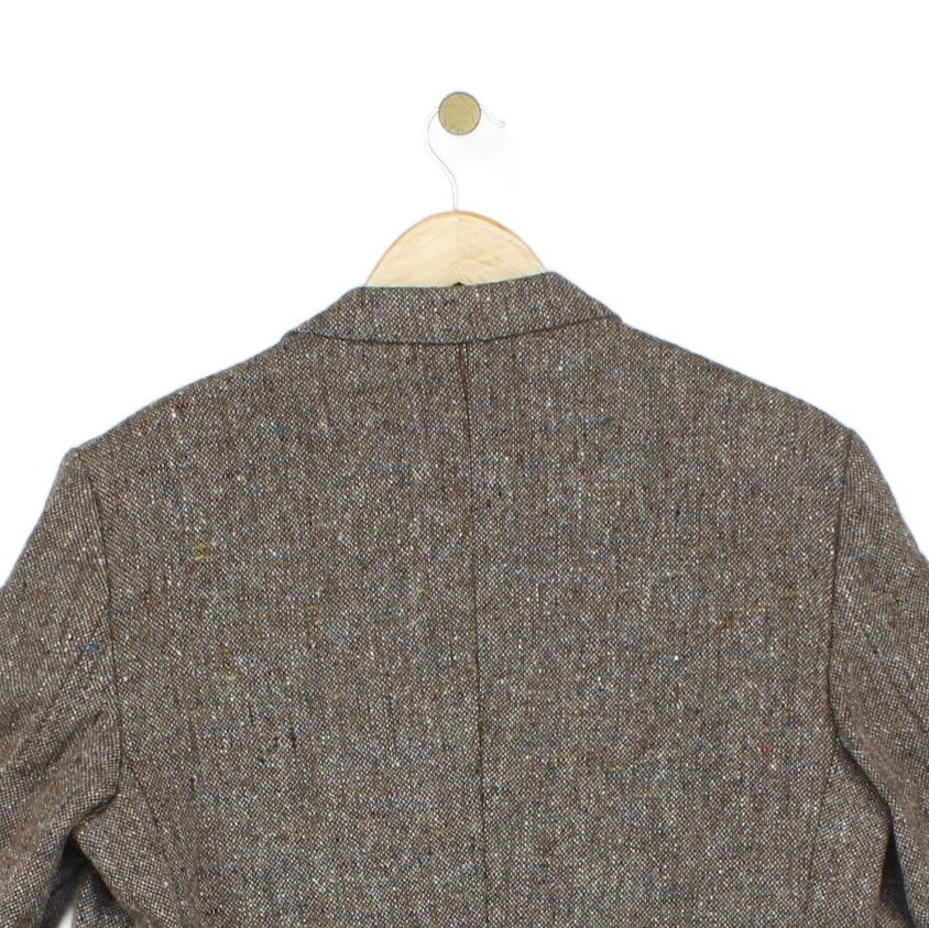 Mens Tweed Blazer Uk Made Short Wool