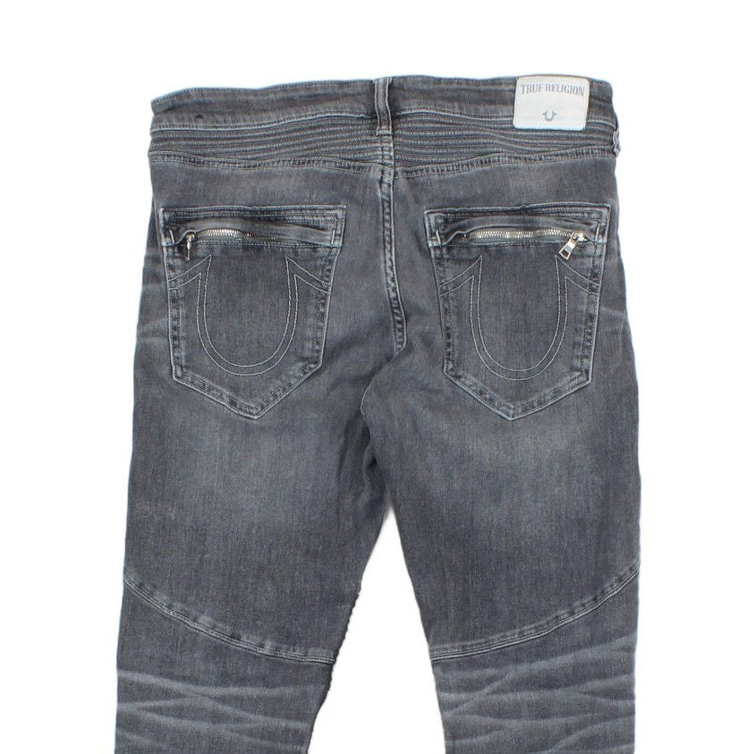 Mens Rocco Jeans Zip Fly Stretch Relaxed Skinny Fit