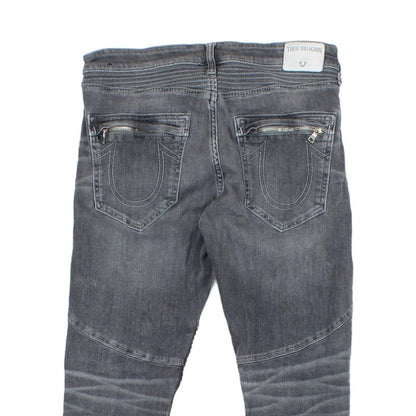 Mens Rocco Jeans Zip Fly Stretch Relaxed Skinny Fit