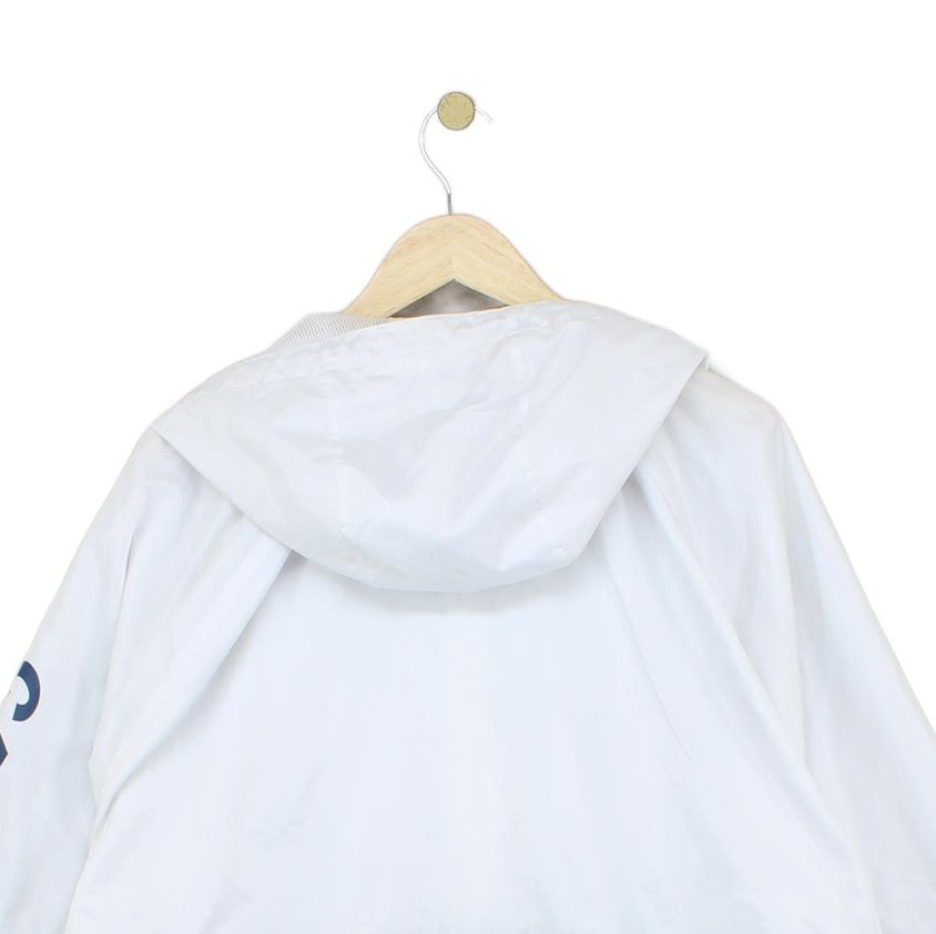 Mens Windbreaker Jacket 1/4 Zip Hooded Lightweight Logo