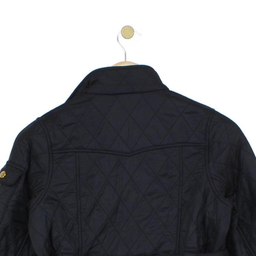 Boys Quilted Jacket Belted Outdoor