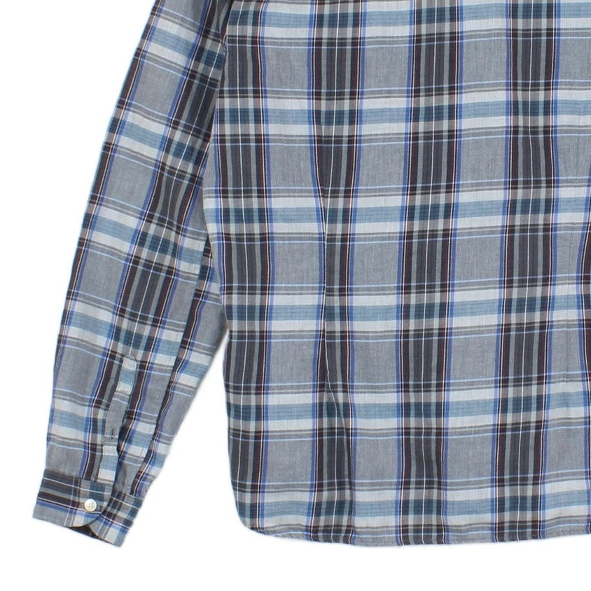 Mens Plaid Shirt Button Up Tailored