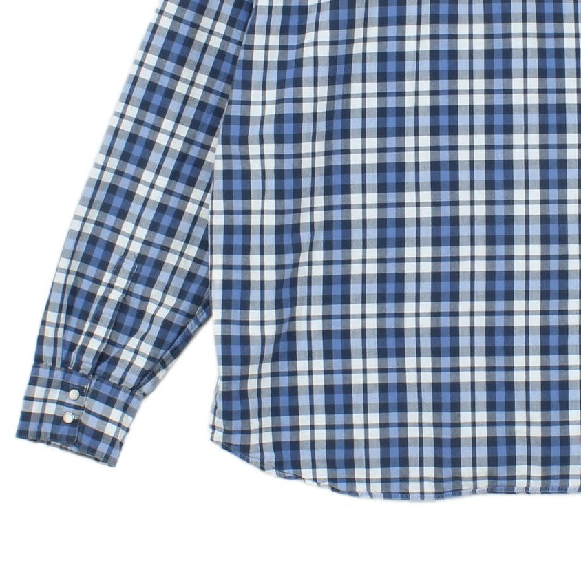 Mens Plaid Shirt Snap Long Sleeve Western