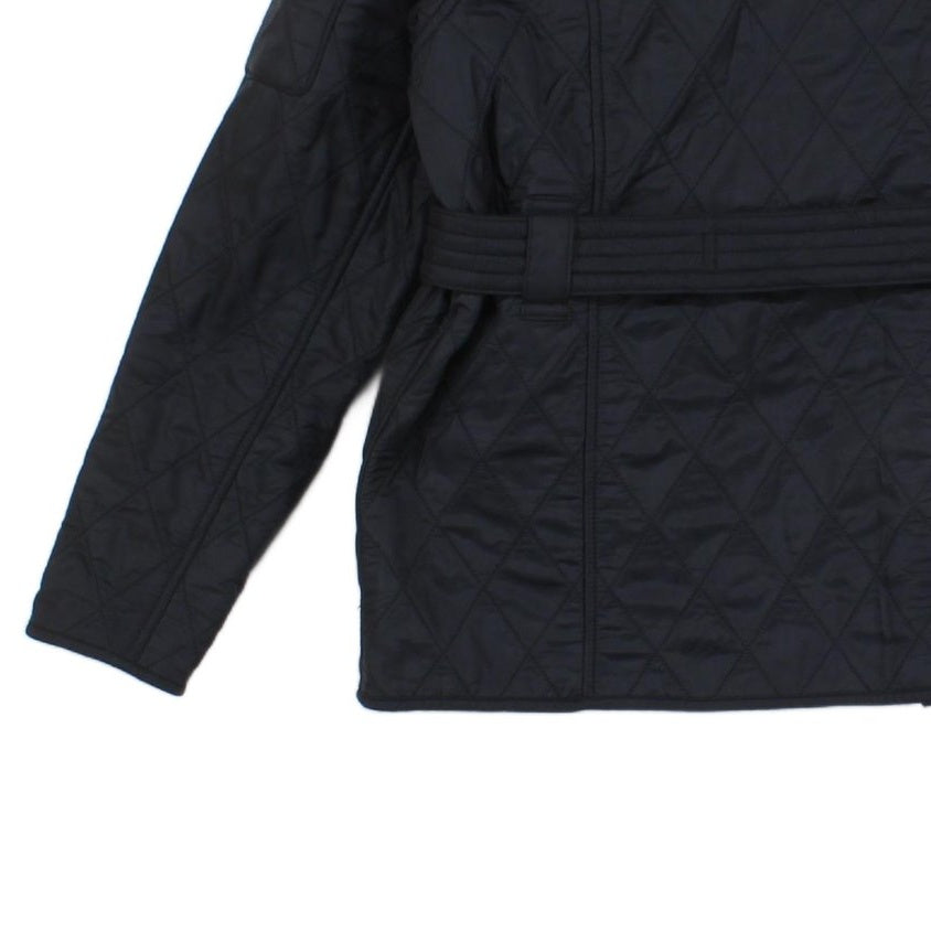 Boys Quilted Jacket Belted Outdoor