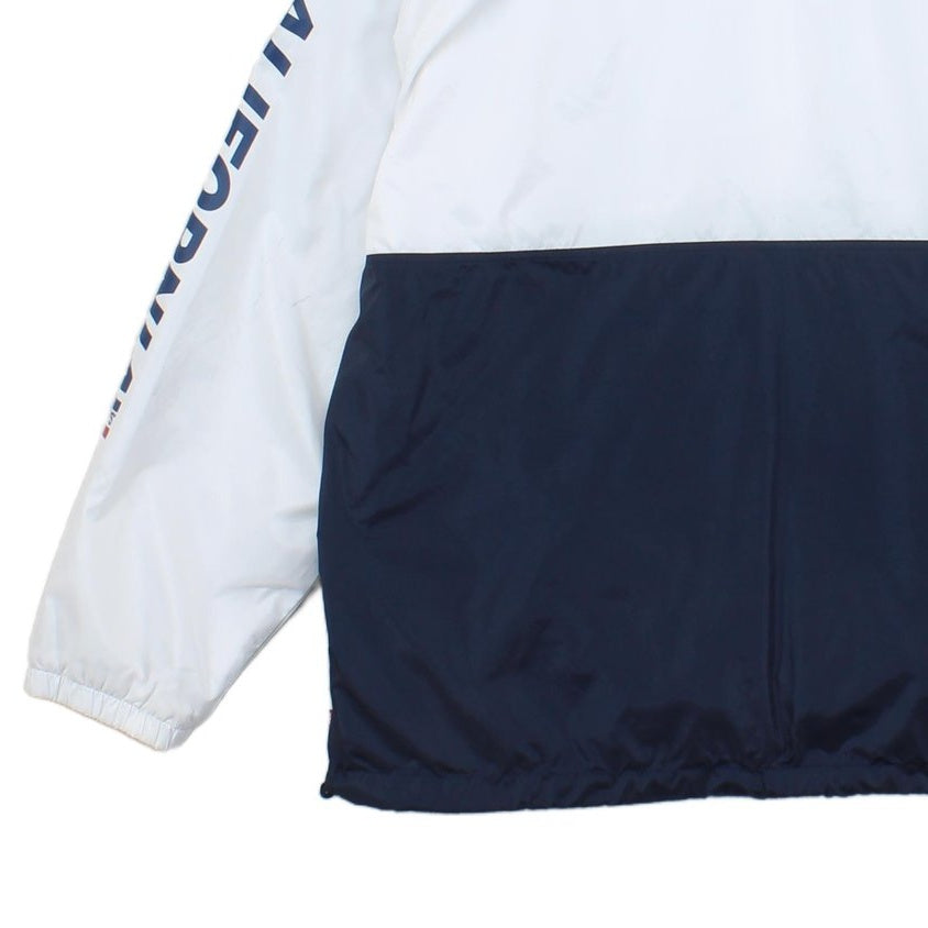 Mens Windbreaker Jacket 1/4 Zip Hooded Lightweight Logo