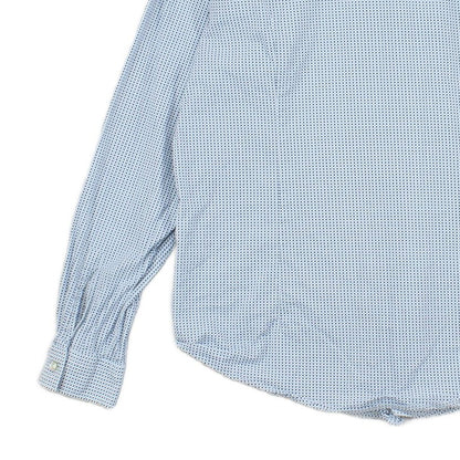 Mens Dotted Shirt Slim Fit Button Down Long Sleeve