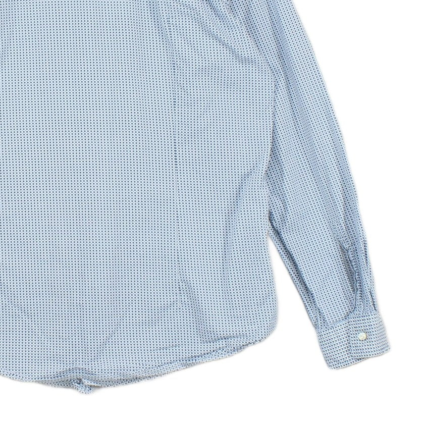 Mens Dotted Shirt Slim Fit Button Down Long Sleeve