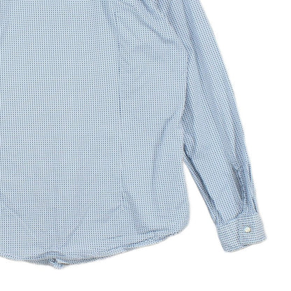 Mens Dotted Shirt Slim Fit Button Down Long Sleeve