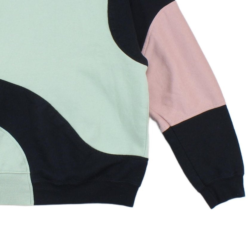 Mens Reworked Sweatshirt Spell Out Crew Neck