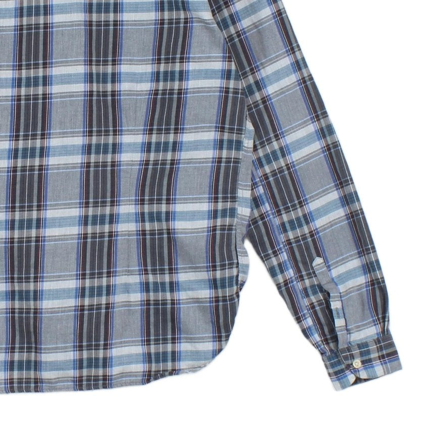 Mens Plaid Shirt Button Up Tailored
