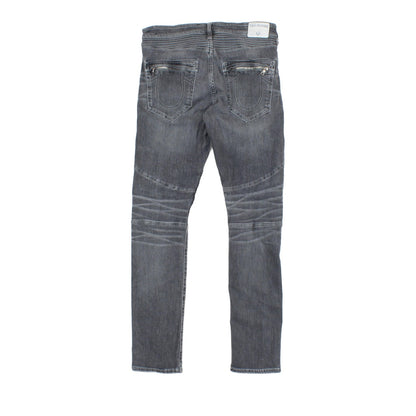 Mens Rocco Jeans Zip Fly Stretch Relaxed Skinny Fit