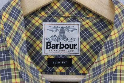 Mens Check Shirt Slim Fit Button Up Long Sleeve