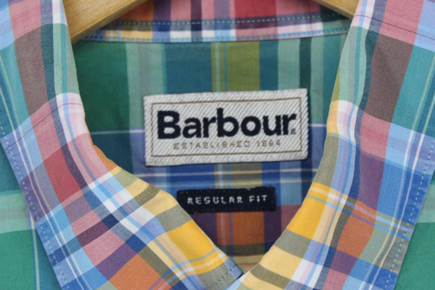 Mens Plaid Shirt Short Sleeve Button Up