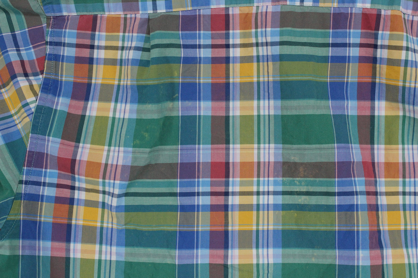 Mens Plaid Shirt Short Sleeve Button Up