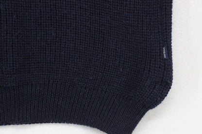 Mens Fisherman Jumper Chunky Knit 1/4 Zip Winter Wool