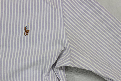 Mens Striped Shirt Button Up Slim Fit