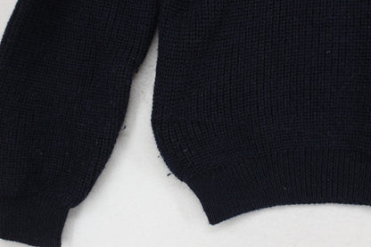 Mens Fisherman Jumper Chunky Knit 1/4 Zip Winter Wool