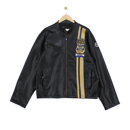 Mens Biker Jacket Full Zip