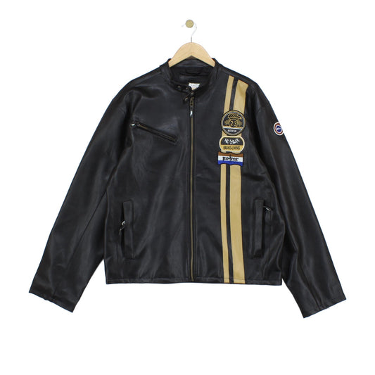 Mens Biker Jacket Full Zip