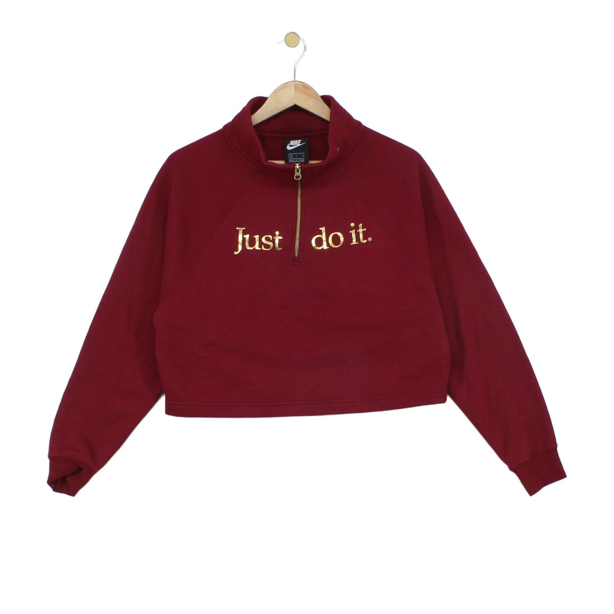 Womens 1/4 Zip Sweatshirt Cropped Pullover