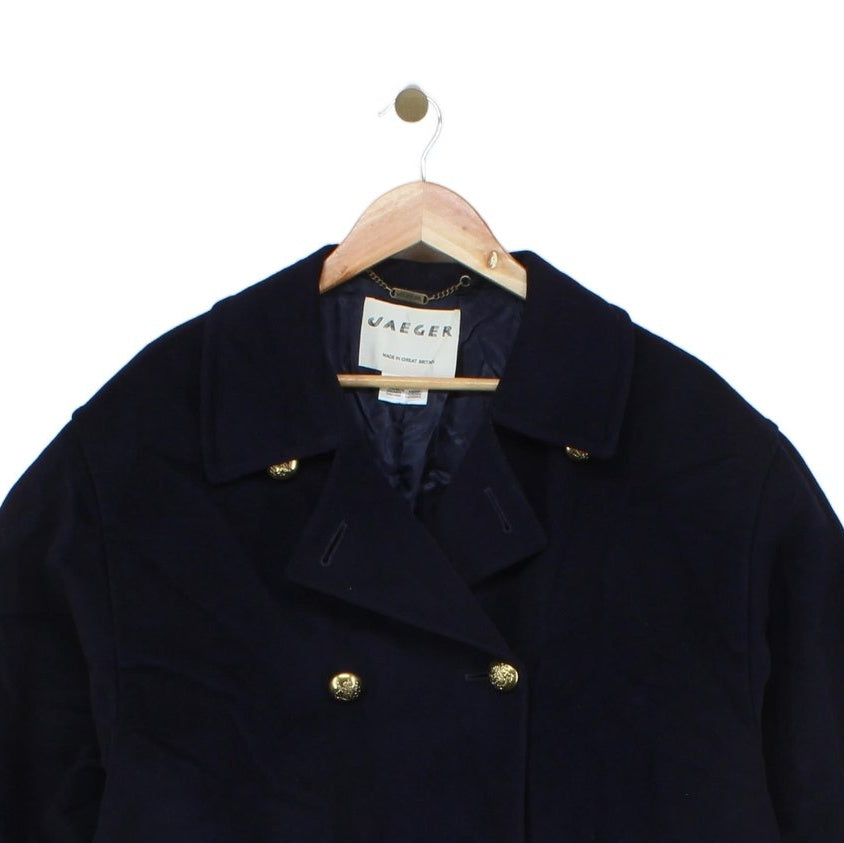 Womens Pea Coat Double Breasted Wool Cashmere