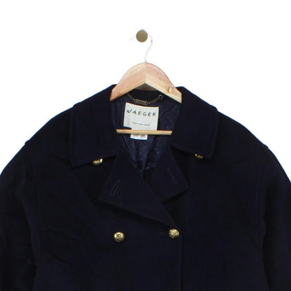 Womens Pea Coat Double Breasted Wool Cashmere