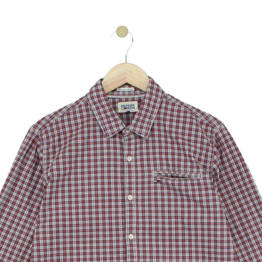 Mens Plaid Shirt Long Sleeve Check