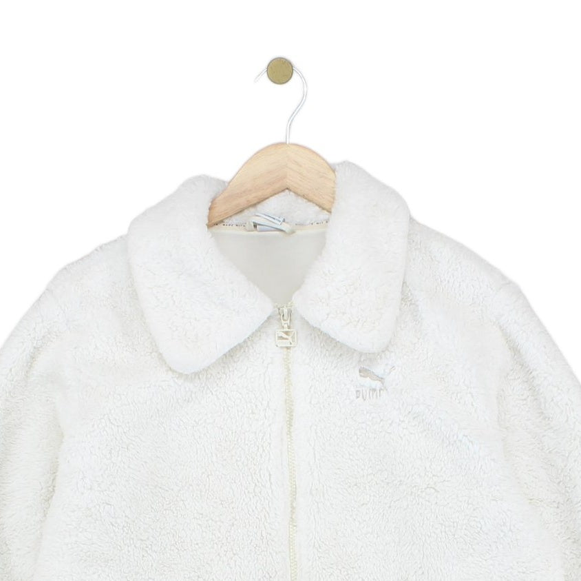 Womens Sherpa Fleece Jacket Collared