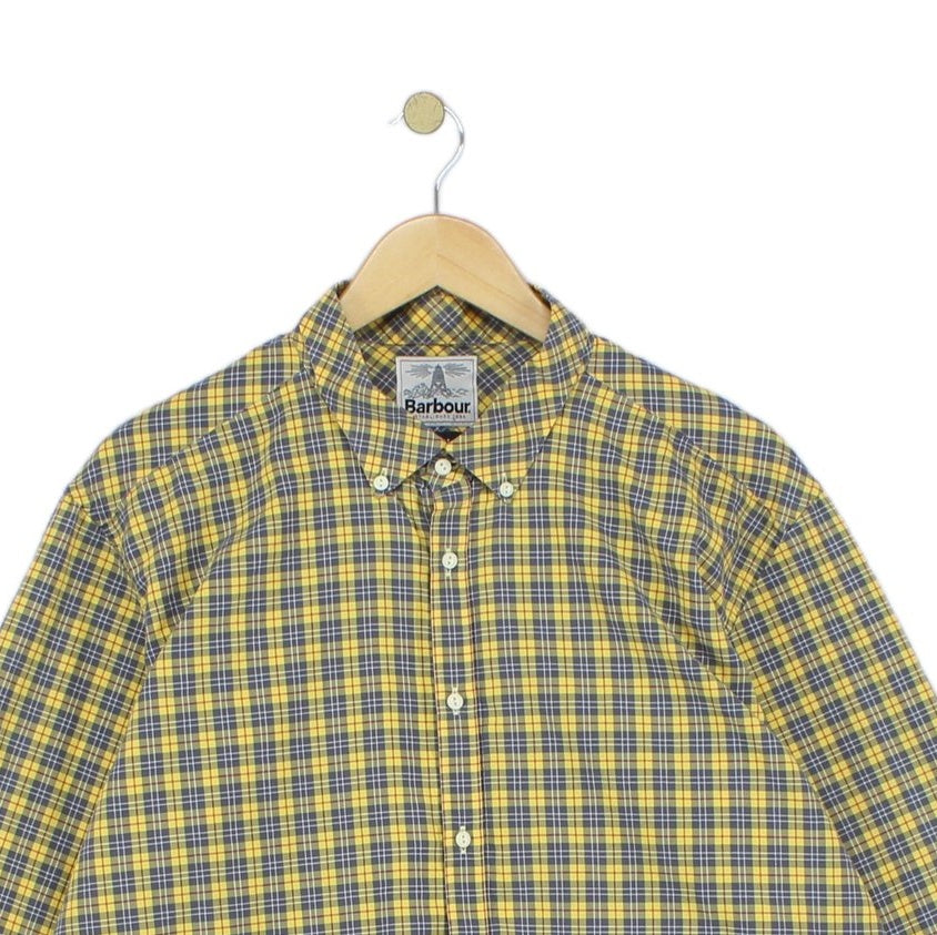 Mens Check Shirt Slim Fit Button Up Long Sleeve