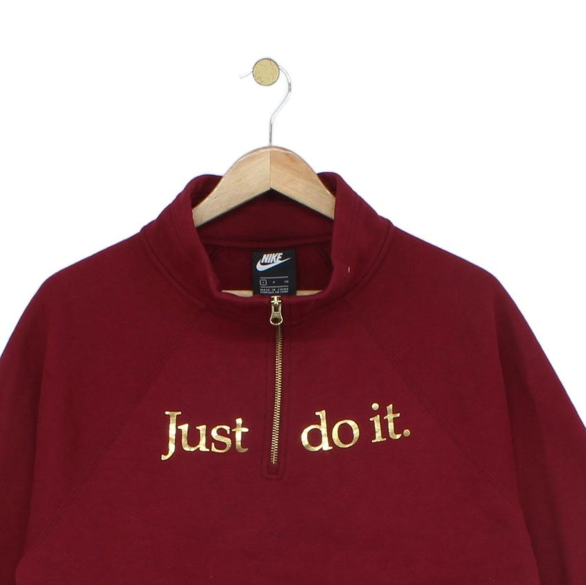 Womens 1/4 Zip Sweatshirt Cropped Pullover