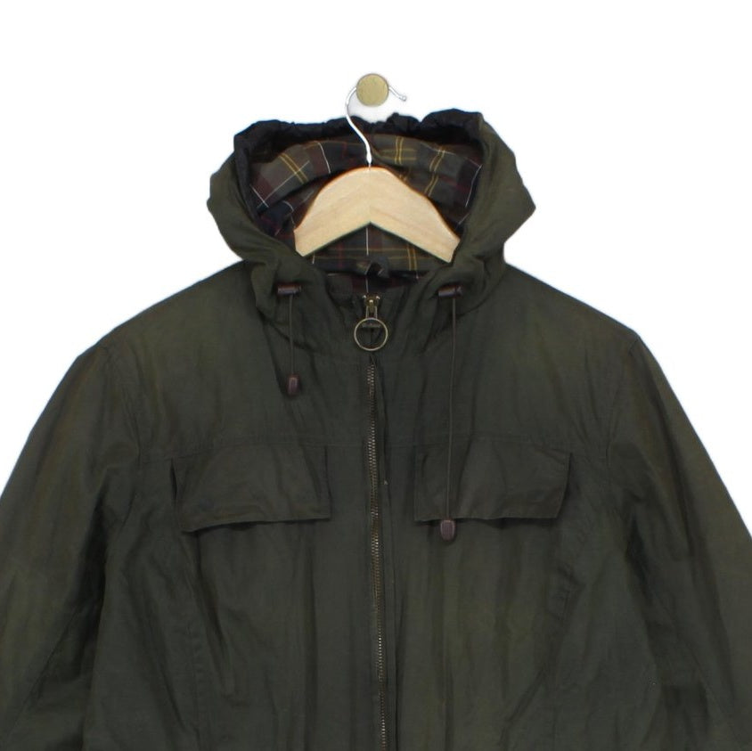 Womens Waxed Jacket Hooded Outdoor Durable