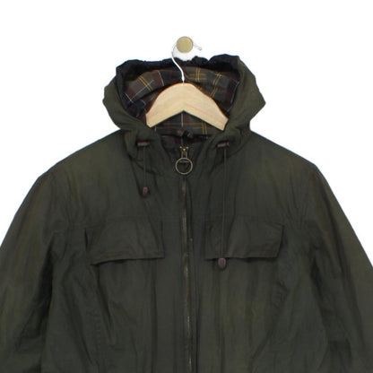 Womens Waxed Jacket Hooded Outdoor Durable