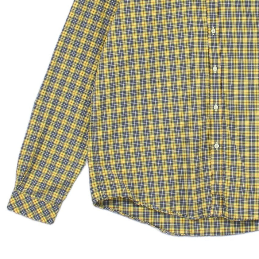 Mens Check Shirt Slim Fit Button Up Long Sleeve