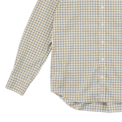 Mens Check Shirt Button Up Long Sleeve
