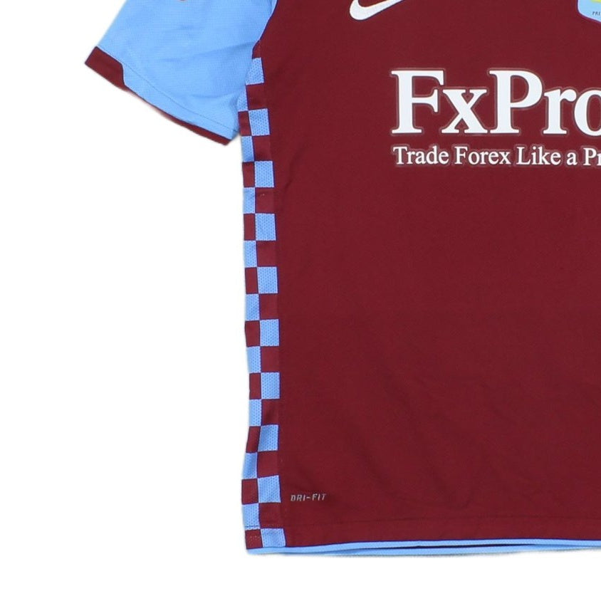 Boys Aston Villa 2010-11 Football Shirt #12 Albrighton