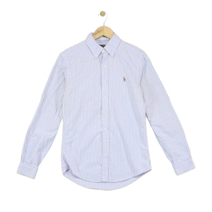 Mens Striped Shirt Button Up Slim Fit