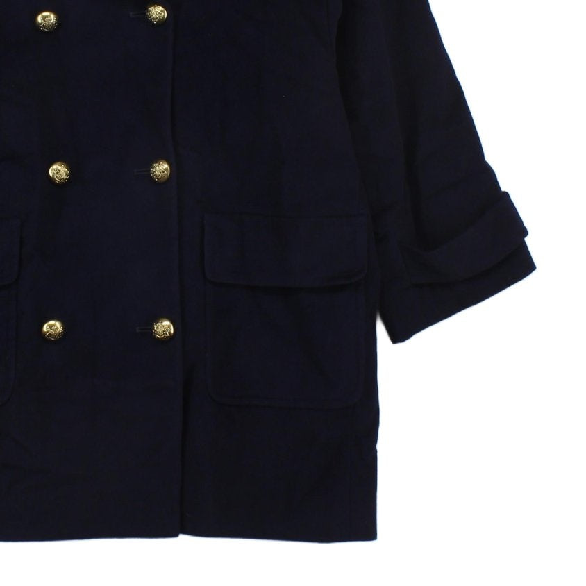 Womens Pea Coat Double Breasted Wool Cashmere