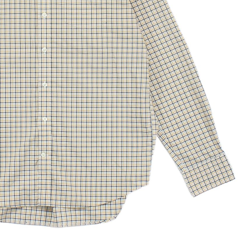 Mens Check Shirt Button Up Long Sleeve