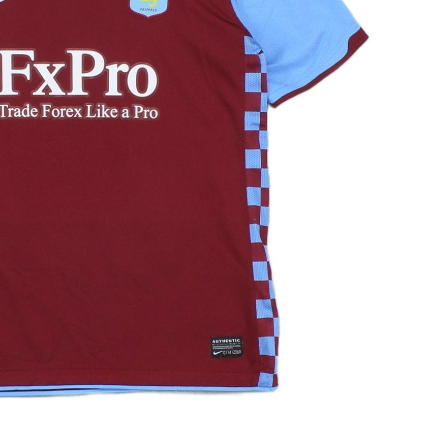 Boys Aston Villa 2010-11 Football Shirt #12 Albrighton