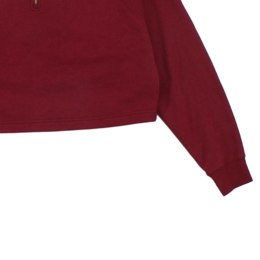 Womens 1/4 Zip Sweatshirt Cropped Pullover