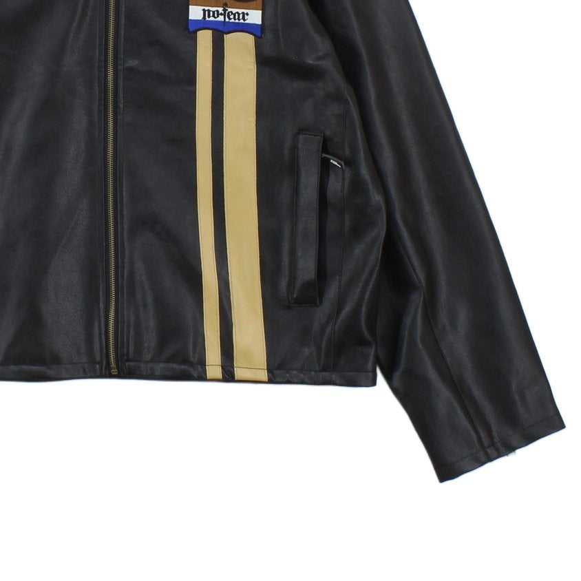 Mens Biker Jacket Full Zip